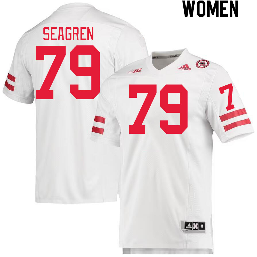 Women #79 Grant Seagren Nebraska Cornhuskers College Football Jerseys Stitched Sale-White
